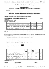 船型開(kāi)關(guān)MR系列CUL證書(shū)